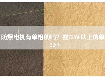 防爆電機(jī)有單相的嗎？要750W以上的單相220V
