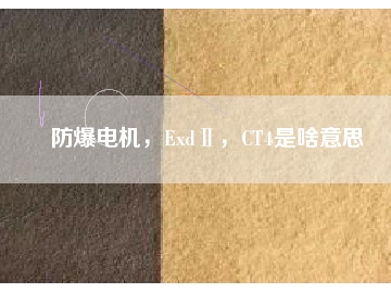 防爆電機，ExdⅡ，CT4是啥意思
