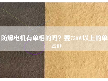 防爆電機(jī)有單相的嗎？要750W以上的單相220V