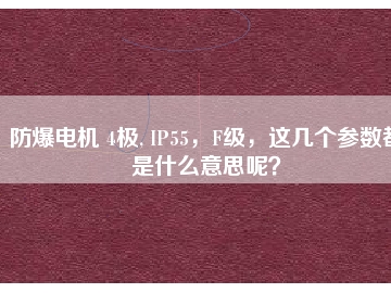 防爆電機(jī) 4極, IP55，F(xiàn)級(jí)，這幾個(gè)參數(shù)都是什么意思呢？