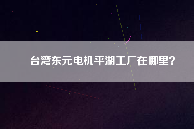 臺灣東元電機平湖工廠在哪里？