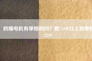 防爆電機(jī)有單相的嗎？要750W以上的單相220V